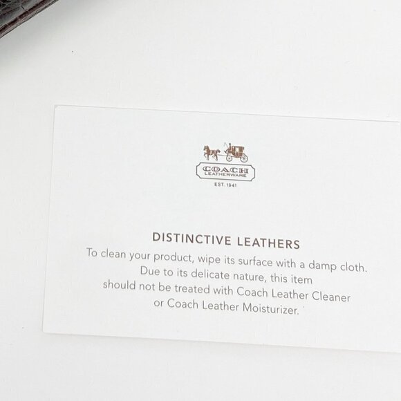 COACH | Madison Embossed Crocodile Leather Medium Wristlet NWT - Picture 13 of 13